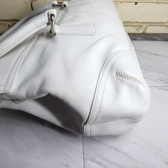 Vintage Coach Soho White Leather Handbag Purse Medium - Picture 8 of 12